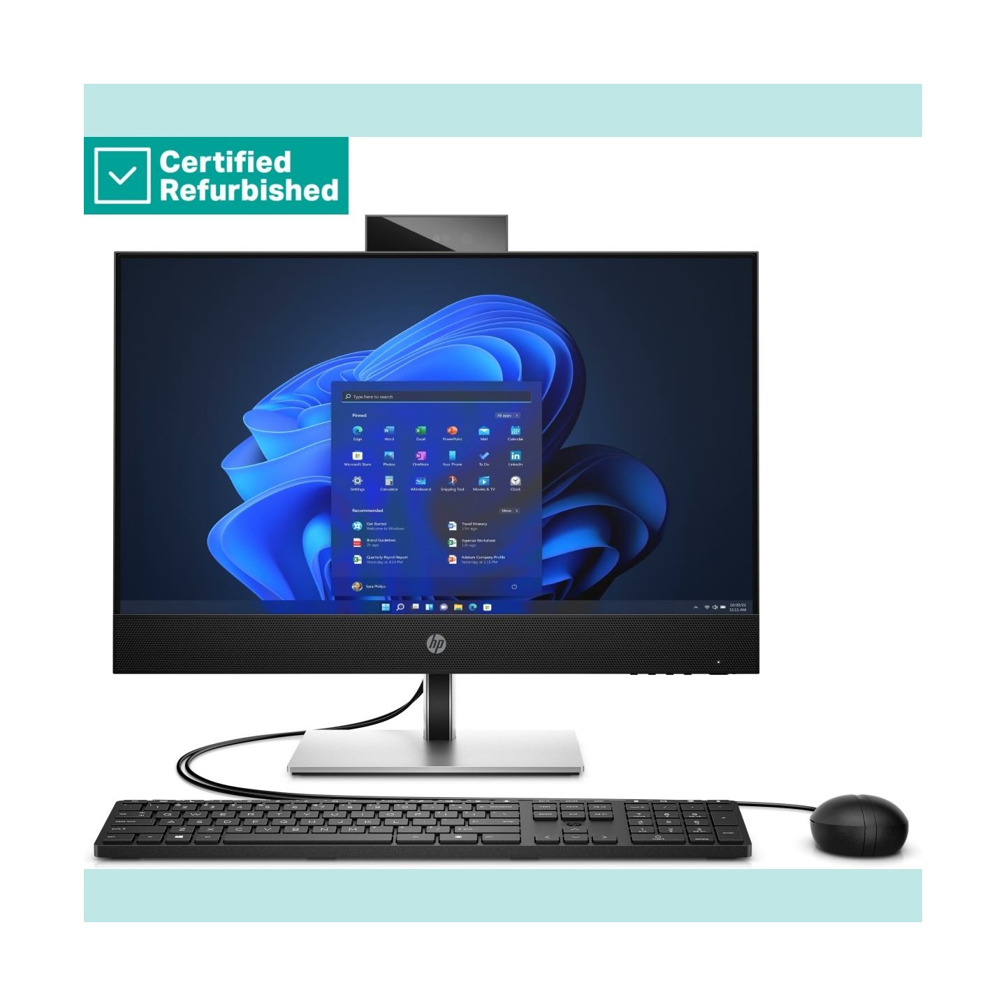 HP RENEW SILVER HP Pro 440 G9 AIO All-In-One - i7-13700T, 16GB, 512GB SSD, 23.8 FHD Non-Touch AG, Height Adjustable, USB Mouse, 