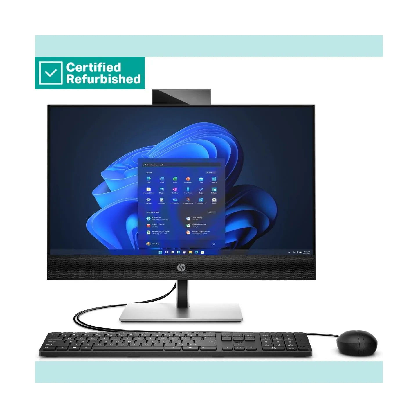 HP RENEW SILVER HP Pro 440 G9 AIO All-In-One - i7-13700T, 16GB, 512GB SSD, 23.8 FHD Non-Touch AG, Height Adjustable, USB Mouse, 