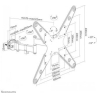 Neomounts BY NEWSTAR SCREEN POLE CLAMP/TRUSS MOUNT 3 PIVOTS VESA 400X400 (POLE DIAMETER 28-50 MM)
