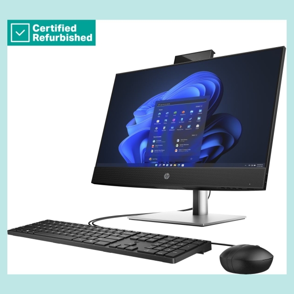 HP RENEW SILVER HP Pro 440 G9 AIO All-In-One - i7-13700T, 16GB, 512GB SSD, 23.8 FHD Non-Touch AG, Height Adjustable, USB Mouse, 