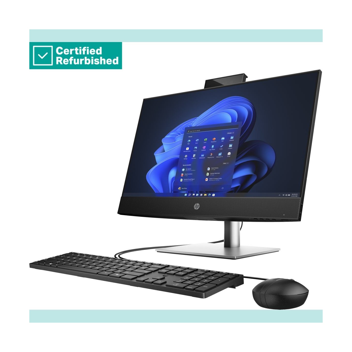 HP RENEW SILVER HP Pro 440 G9 AIO All-In-One - i7-13700T, 16GB, 512GB SSD, 23.8 FHD Non-Touch AG, Height Adjustable, USB Mouse, 