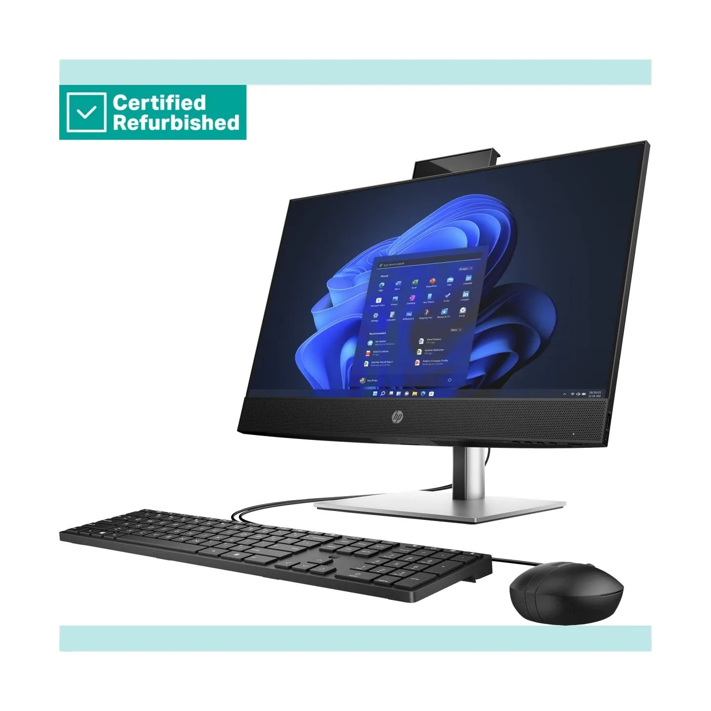 HP RENEW SILVER HP Pro 440 G9 AIO All-In-One - i7-13700T, 16GB, 512GB SSD, 23.8 FHD Non-Touch AG, Height Adjustable, USB Mouse, 