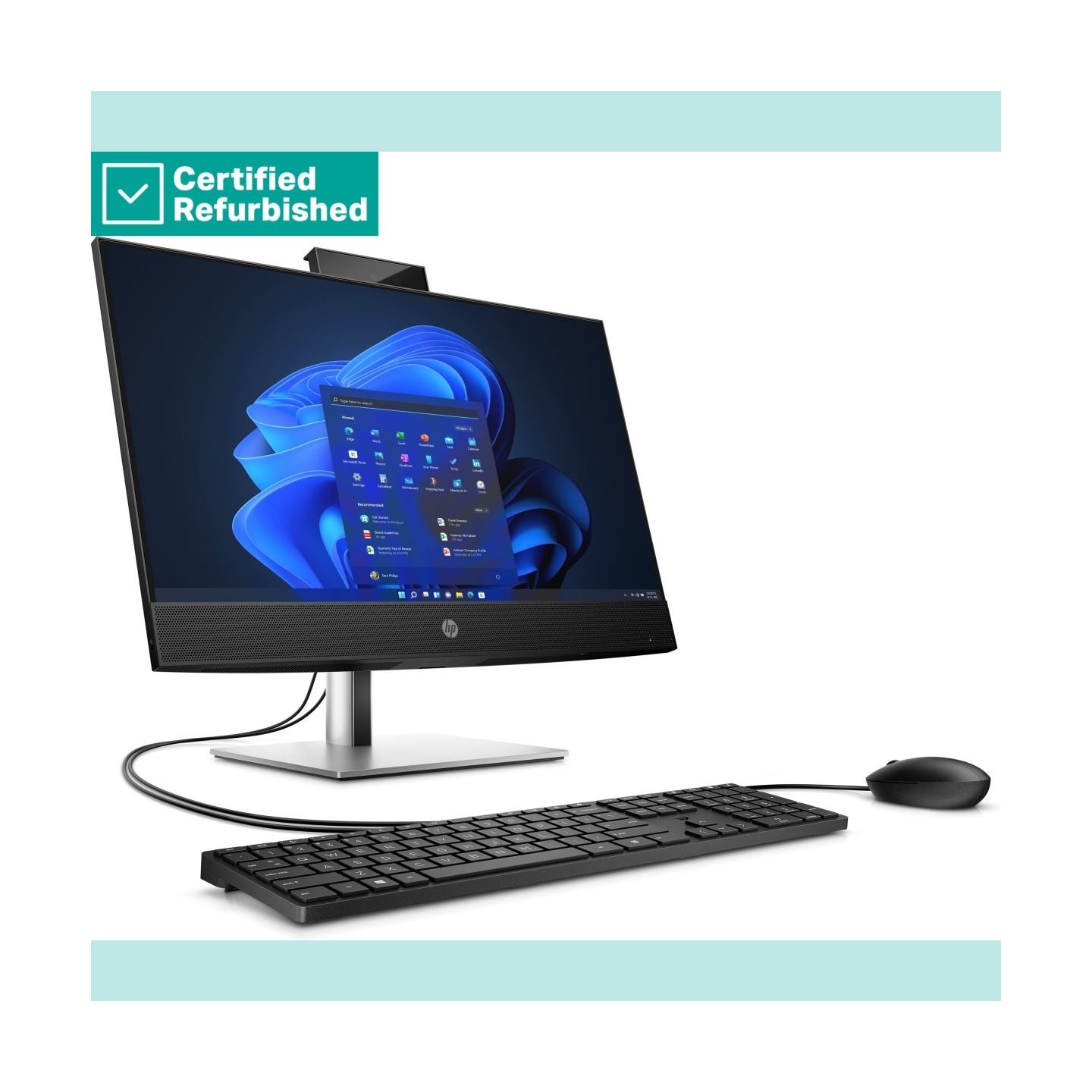 HP RENEW SILVER HP Pro 440 G9 AIO All-In-One - i7-13700T, 16GB, 512GB SSD, 23.8 FHD Non-Touch AG, Height Adjustable, USB Mouse, 