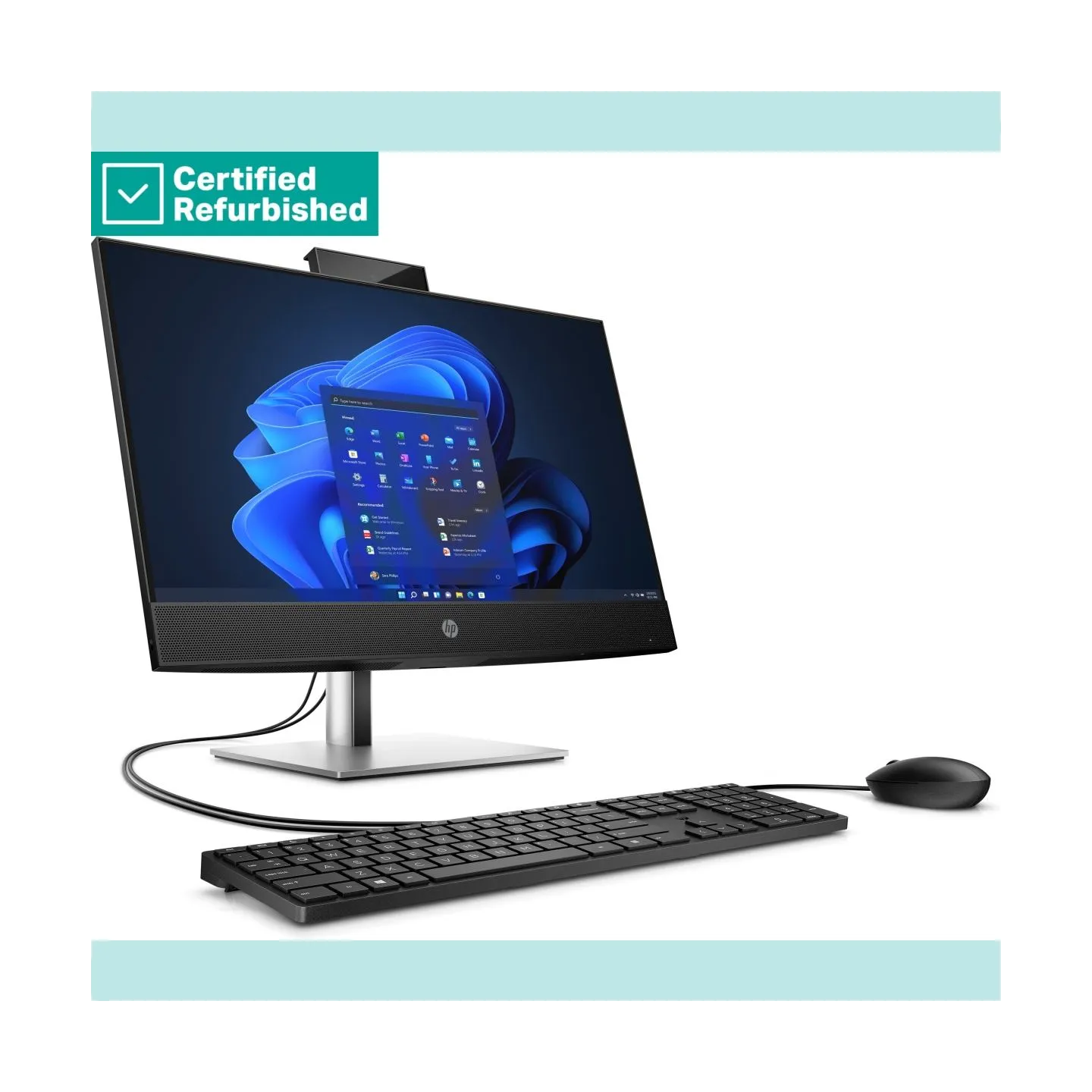HP RENEW SILVER HP Pro 440 G9 AIO All-In-One - i7-13700T, 16GB, 512GB SSD, 23.8 FHD Non-Touch AG, Height Adjustable, USB Mouse, 