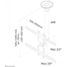 Neomounts NEWSTAR FLAT SCREEN CEILING MOUNT (HEIGHT: 64-105 CM) 32-60" BLACK