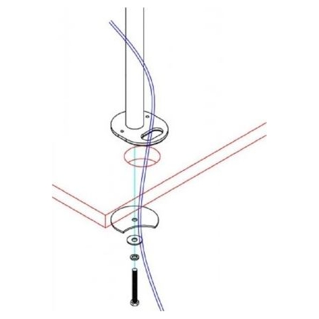 Neomounts NEWSTAR GROMMET AND POLE (40 CM) FPMA-D960 & FPMA-D960D - BLACK