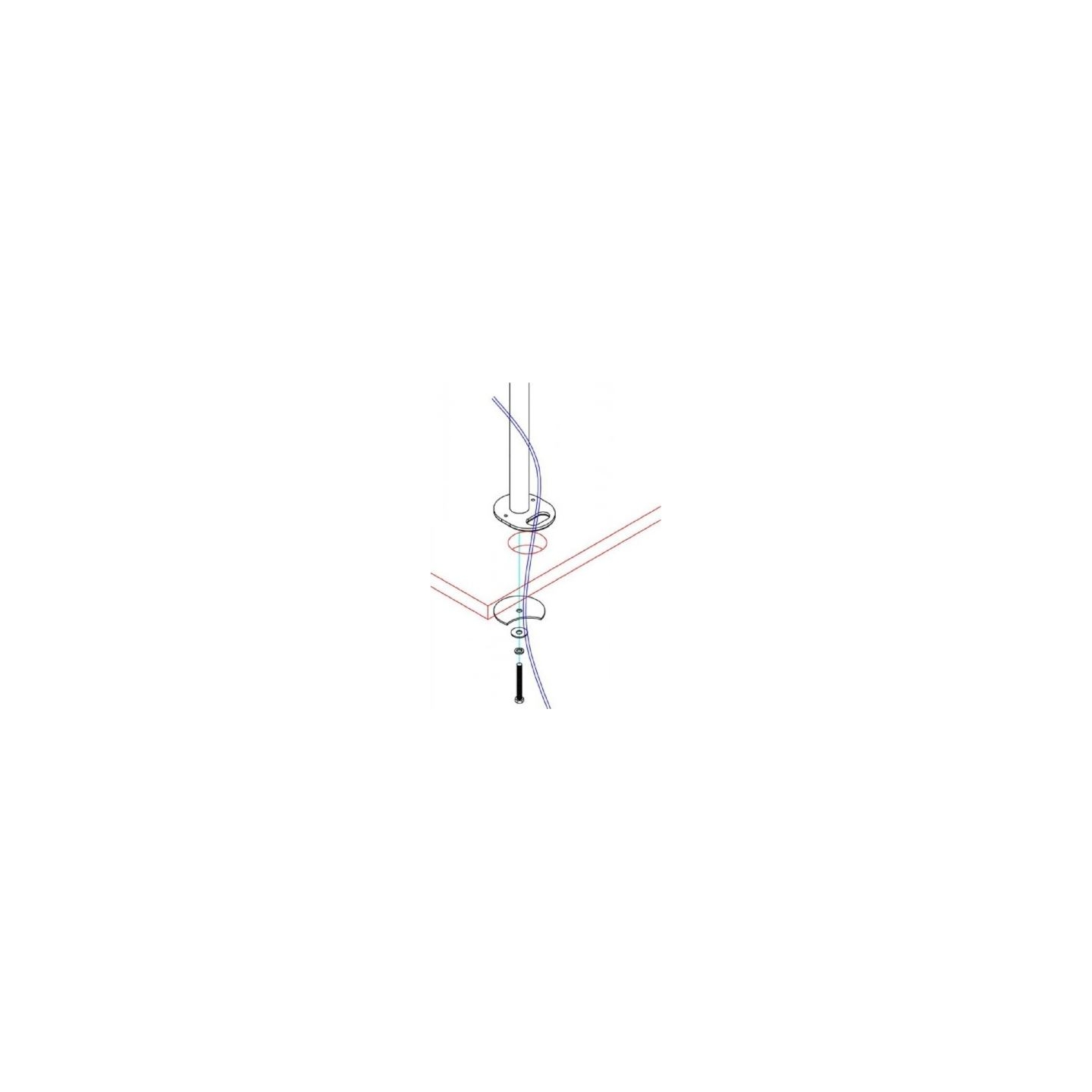 Neomounts NEWSTAR GROMMET AND POLE (40 CM) FPMA-D960 & FPMA-D960D - BLACK