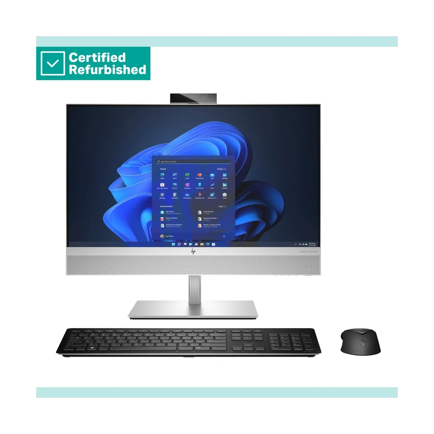 HP RENEW SILVER HP Elite 840 G9 AIO All-In-One 24 - i5-14600, 8GB, 256GB SSD, 23.8 FHD Non-Touch AG, Height Adjustable, Win 11 P