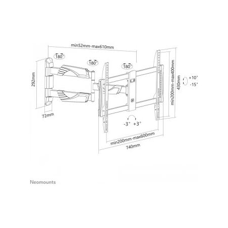 Neomounts FLAT SCREEN WALL MOUNT (TILT & TURN)
