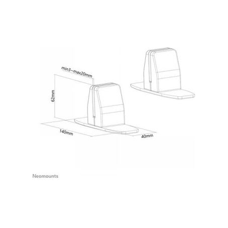 Neomounts DESK STAND FOR NS-GLSPROTECTXXX - SET OF 2