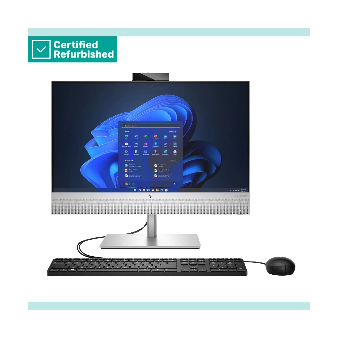 HP RENEW SILVER HP Elite 840 G9 AIO All-In-One 24 - i5-14500, 32GB, 512GB SSD, 23.8 FHD Touch AG, Height Adjustable, USB Mouse, 