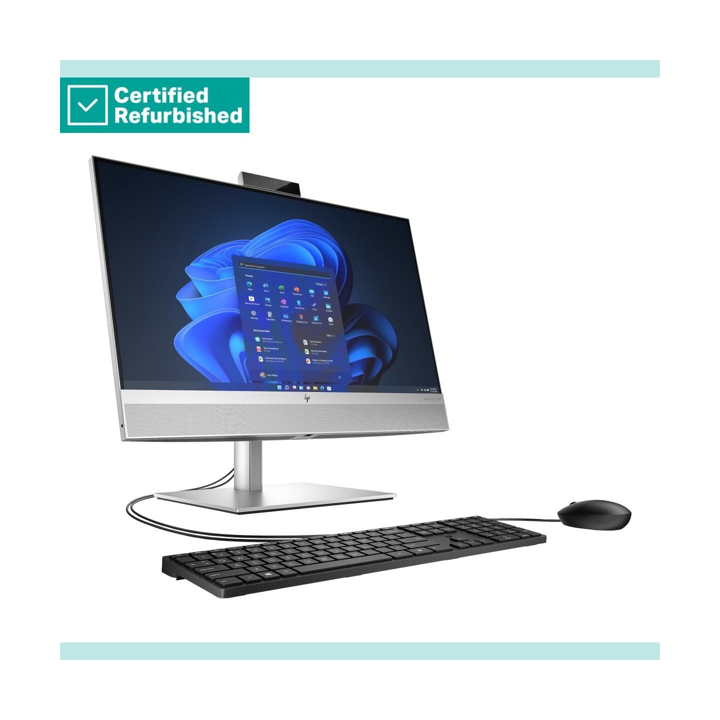 HP RENEW SILVER HP Elite 840 G9 AIO All-In-One 24 - i5-14500, 32GB, 512GB SSD, 23.8 FHD Touch AG, Height Adjustable, USB Mouse, 