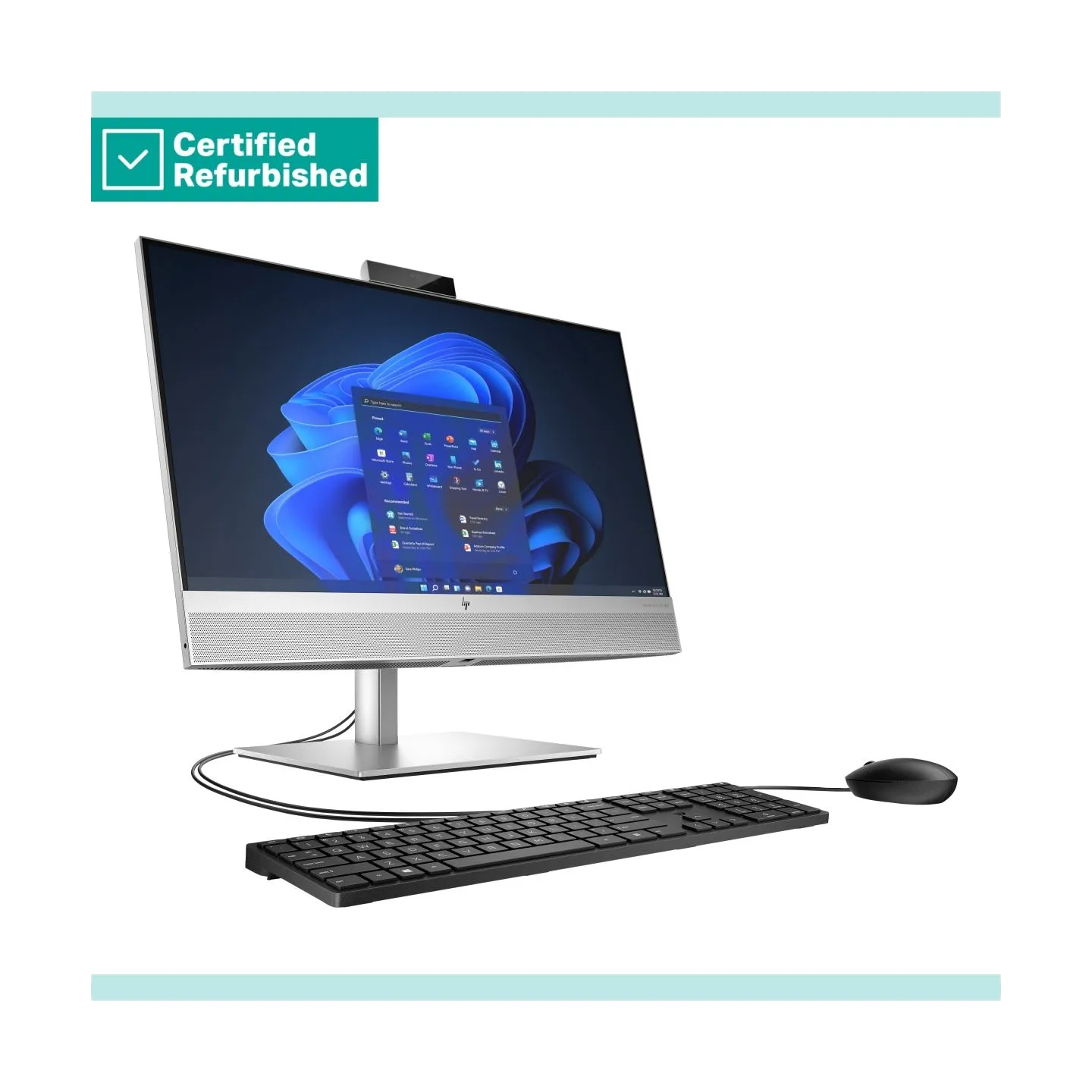 HP RENEW SILVER HP Elite 840 G9 AIO All-In-One 24 - i5-14500, 32GB, 512GB SSD, 23.8 FHD Touch AG, Height Adjustable, USB Mouse, 