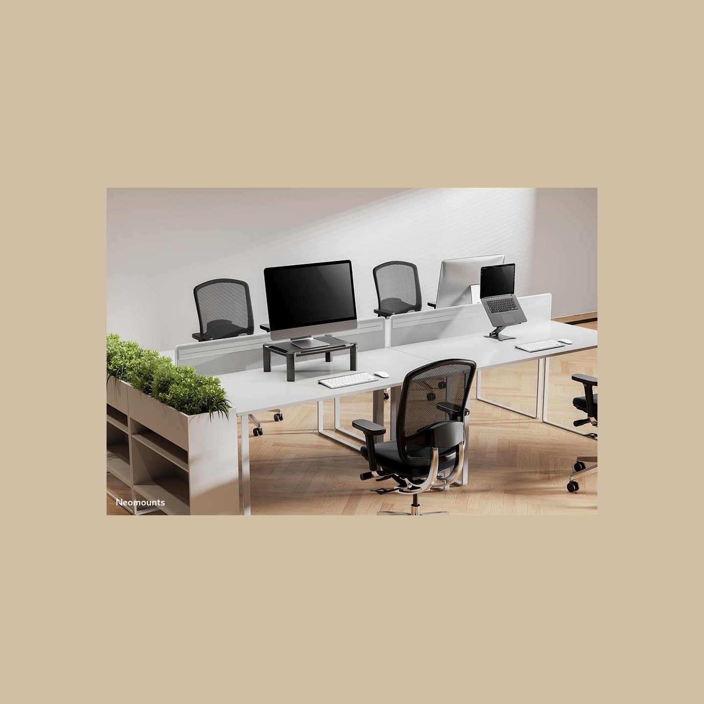 Neomounts NEWSTAR MONITOR RISER (HEIGHT ADJUSTMENT: 16,8 CM) 25 KG BLACK