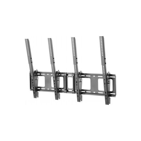 Neomounts NEWSTAR FLAT SCREEN WALL MOUNT FOR MENU BOARD - 2 SCREENS - PORTRAIT 40-50" BLACK