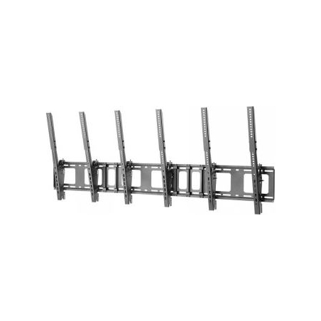 Neomounts NEWSTAR FLAT SCREEN WALL MOUNT FOR MENU BOARD - 3 SCREENS - PORTRAIT 45-50" BLACK