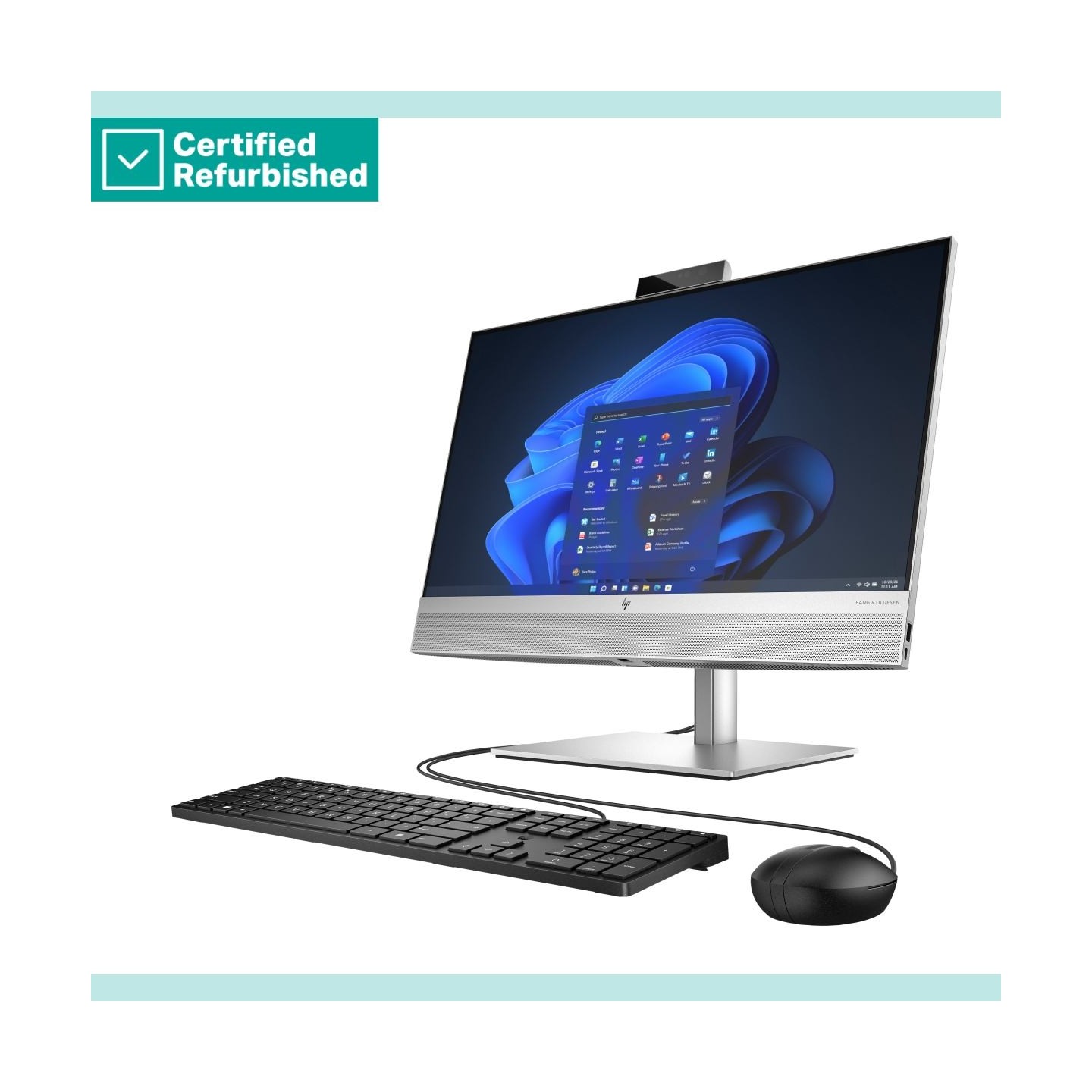 HP RENEW SILVER HP Elite 840 G9 AIO All-In-One 24 - i5-14500, 32GB, 512GB SSD, 23.8 FHD Touch AG, Height Adjustable, USB Mouse, 