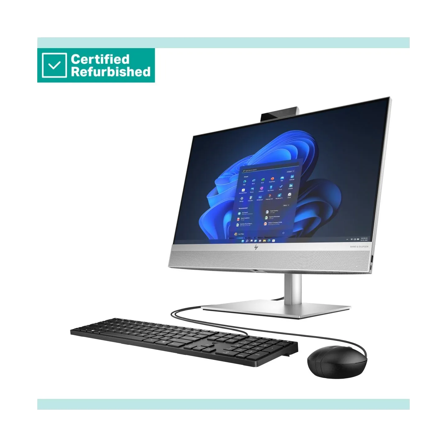 HP RENEW SILVER HP Elite 840 G9 AIO All-In-One 24 - i5-14500, 32GB, 512GB SSD, 23.8 FHD Touch AG, Height Adjustable, USB Mouse, 