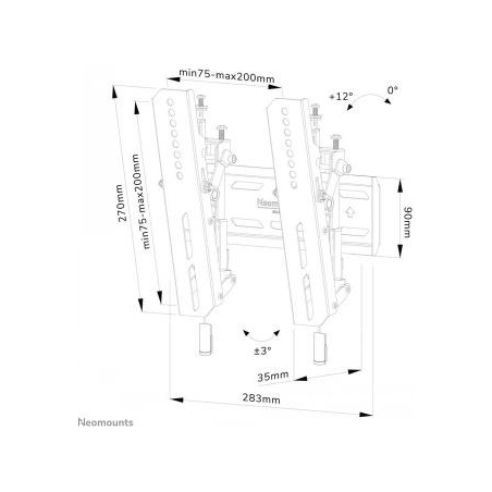 Neomounts SELECT SCREEN WALL MOUNT (TILT, VESA 200X200)