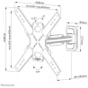 Neomounts SELECT SCREEN WALL MOUNT (FULL MOTION, 2 PIVOTS, VESA 400X400)