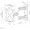Neomounts SELECT SCREEN WALL MOUNT (FULL MOTION, 3 PIVOTS, VESA 200X200)