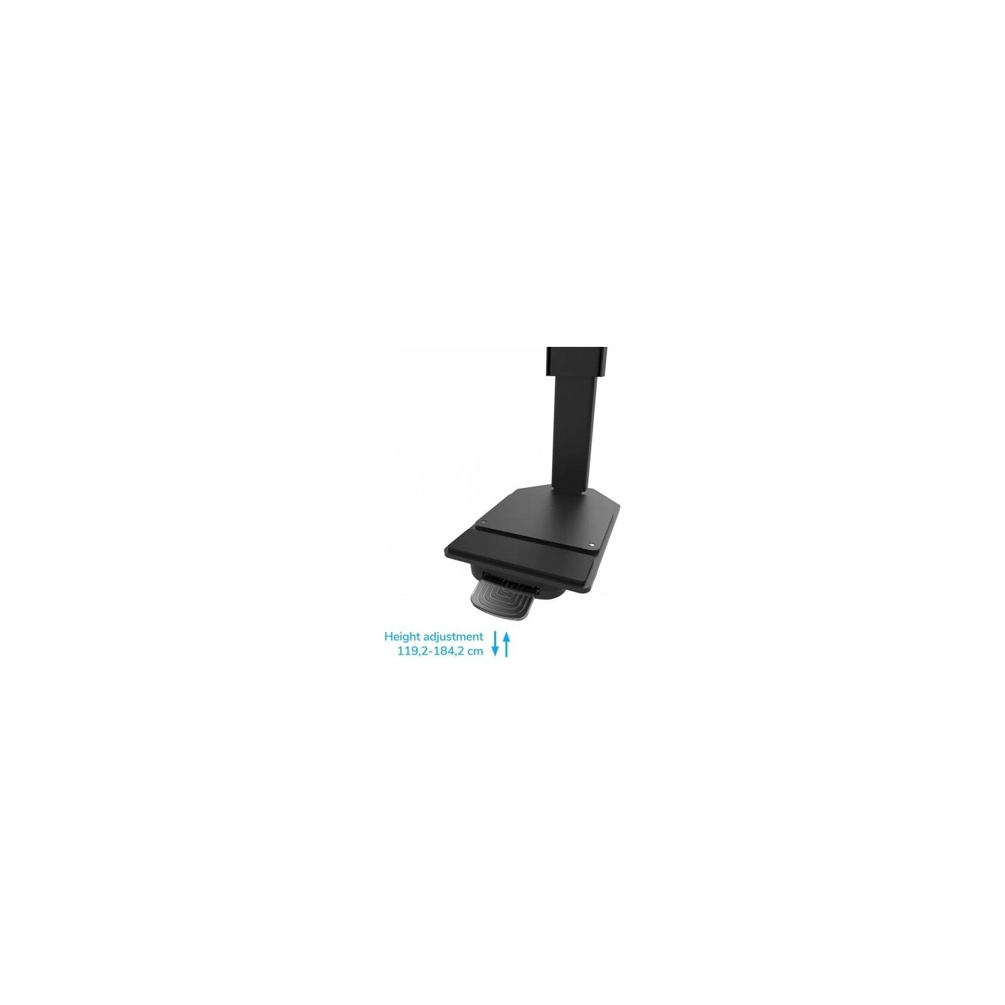 Neomounts FL55-975BL1 MOVE Lift XL TV trolley 75-115" - motorised 160kg 200x200-1200x600 h:119-184