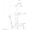 Neomounts NEWSTAR MOBILE WORKPLACE FLOOR STAND (MONITOR, KEYBOARD/MOUSE & PC) 10-32" BLACK