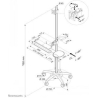 Neomounts NEWSTAR MOBILE WORKPLACE FLOOR STAND (MONITOR, KEYBOARD/MOUSE & PC) 10-27" SILVER