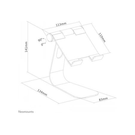 Neomounts NEWSTAR TABLET DESK STAND (SUITED FOR TABLETS UP TO 11"), SILVER
