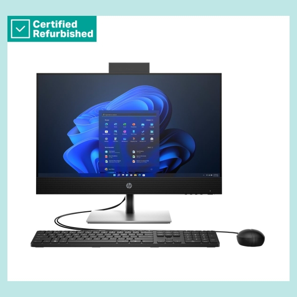 HP RENEW SILVER HP Pro 440 G9 AIO All-In-One - i5-14500T, 16GB, 512GB SSD, 23.8 FHD Non-Touch AG, Height Adjustable, USB Mouse, 