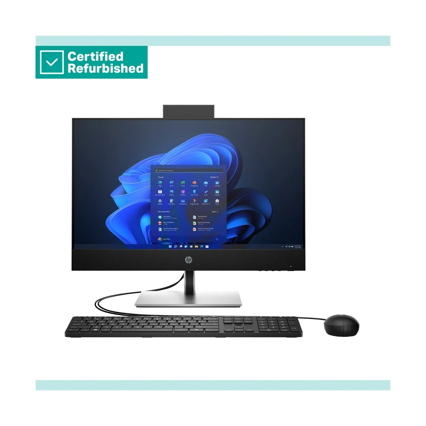 HP RENEW SILVER HP Pro 440 G9 AIO All-In-One - i5-14500T, 16GB, 512GB SSD, 23.8 FHD Non-Touch AG, Height Adjustable, USB Mouse, 