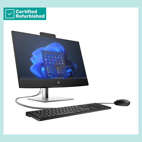 HP RENEW SILVER HP Pro 440 G9 AIO All-In-One - i5-14500T, 16GB, 512GB SSD, 23.8 FHD Non-Touch AG, Height Adjustable, USB Mouse, 