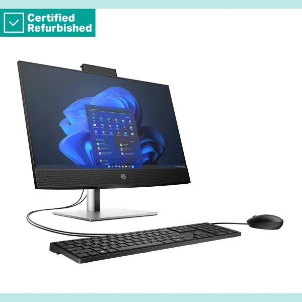 HP RENEW SILVER HP Pro 440 G9 AIO All-In-One - i5-14500T, 16GB, 512GB SSD, 23.8 FHD Non-Touch AG, Height Adjustable, USB Mouse, 