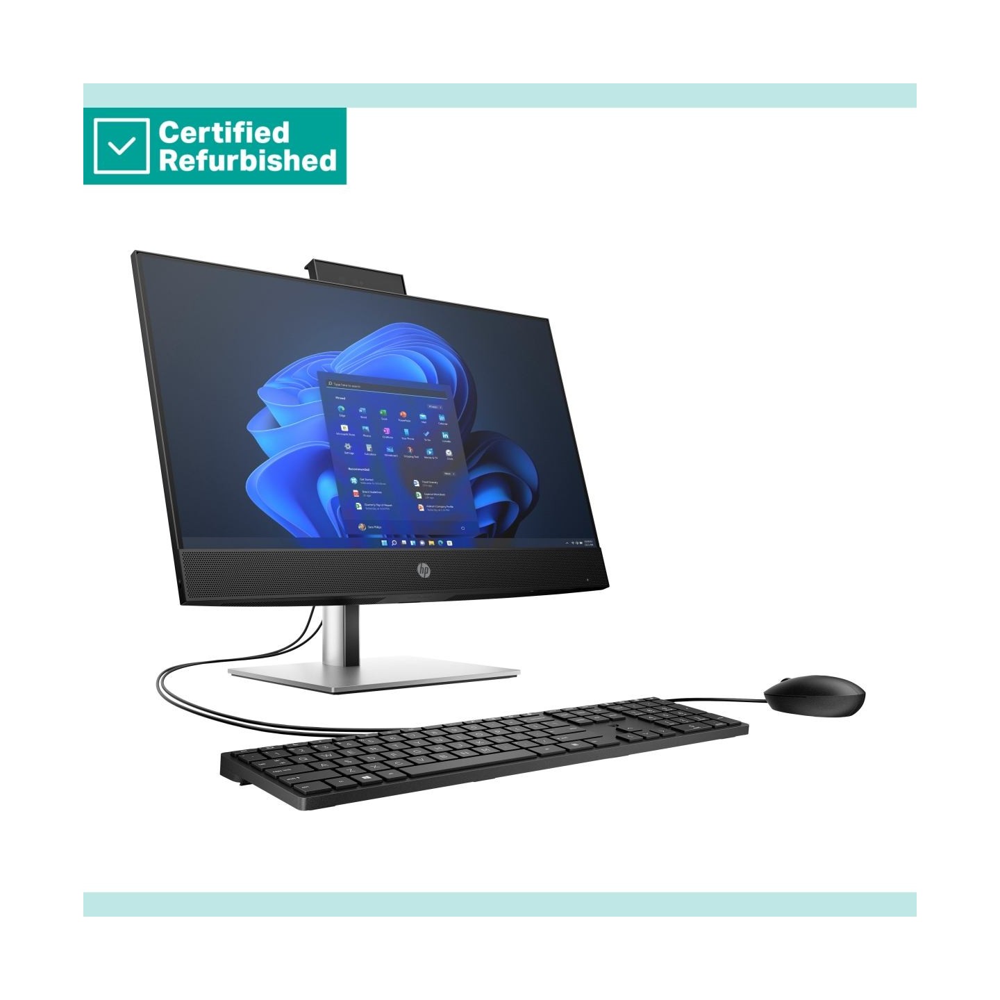 HP RENEW SILVER HP Pro 440 G9 AIO All-In-One - i5-14500T, 16GB, 512GB SSD, 23.8 FHD Non-Touch AG, Height Adjustable, USB Mouse, 