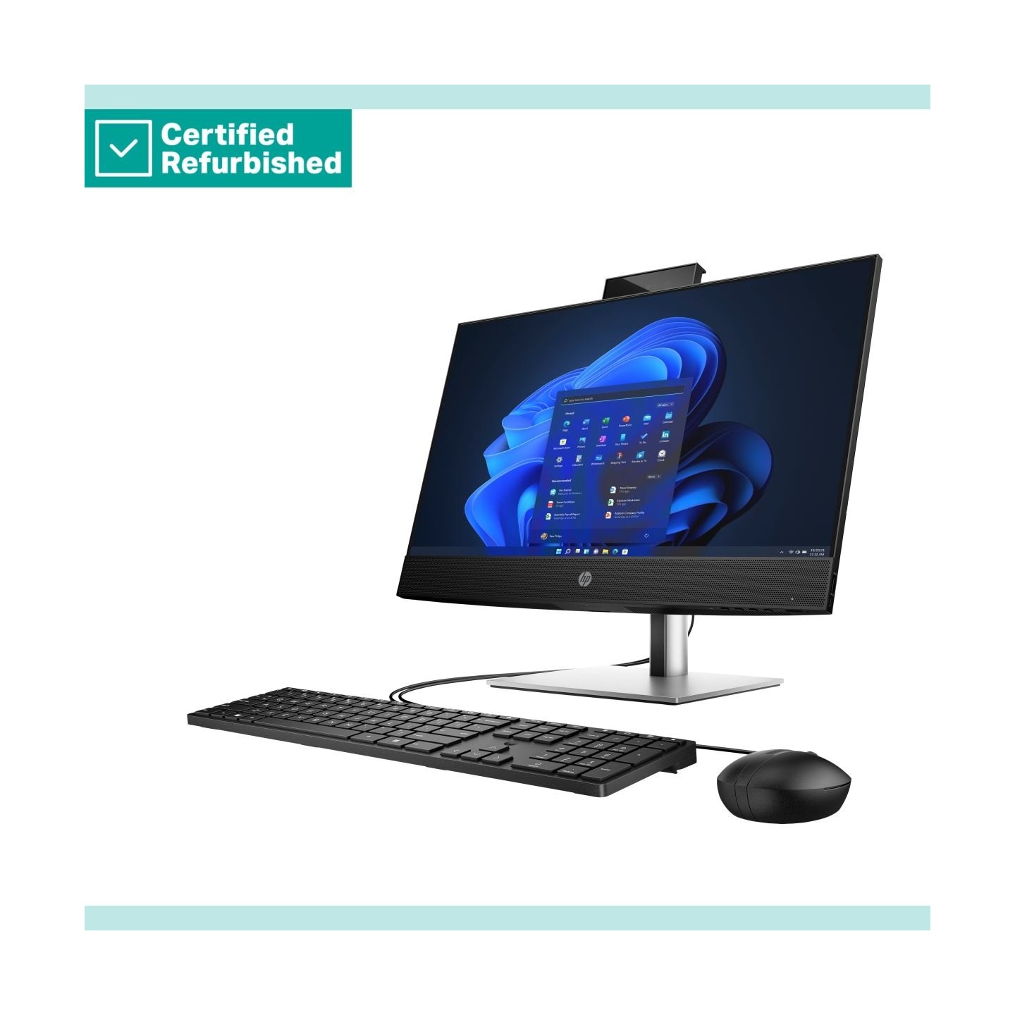 HP RENEW SILVER HP Pro 440 G9 AIO All-In-One - i5-14500T, 16GB, 512GB SSD, 23.8 FHD Non-Touch AG, Height Adjustable, USB Mouse, 