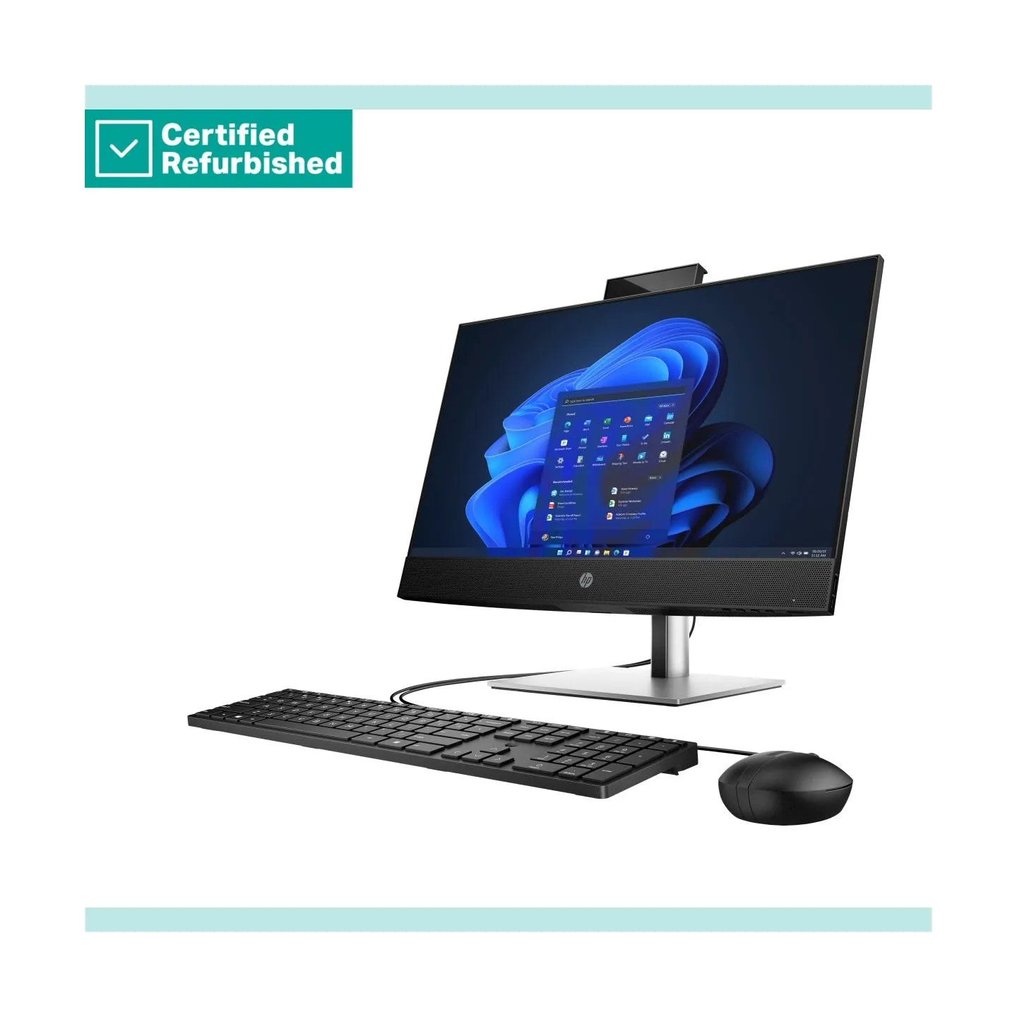 HP RENEW SILVER HP Pro 440 G9 AIO All-In-One - i5-14500T, 16GB, 512GB SSD, 23.8 FHD Non-Touch AG, Height Adjustable, USB Mouse, 