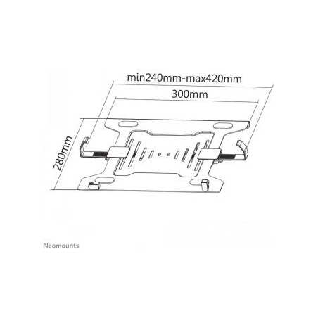 Neomounts NEWSTAR NOTEBOOK HOLDER (MONTAGE VIA VESA 75&100)
