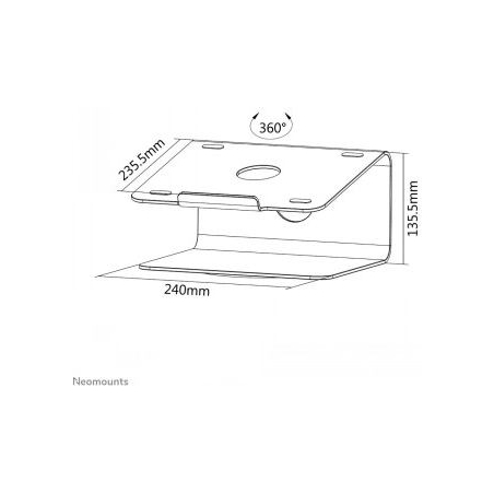 Neomounts NEWSTAR NOTEBOOK DESK STAND (ERGONOMIC, 360 DEGREES ROTATABLE)
