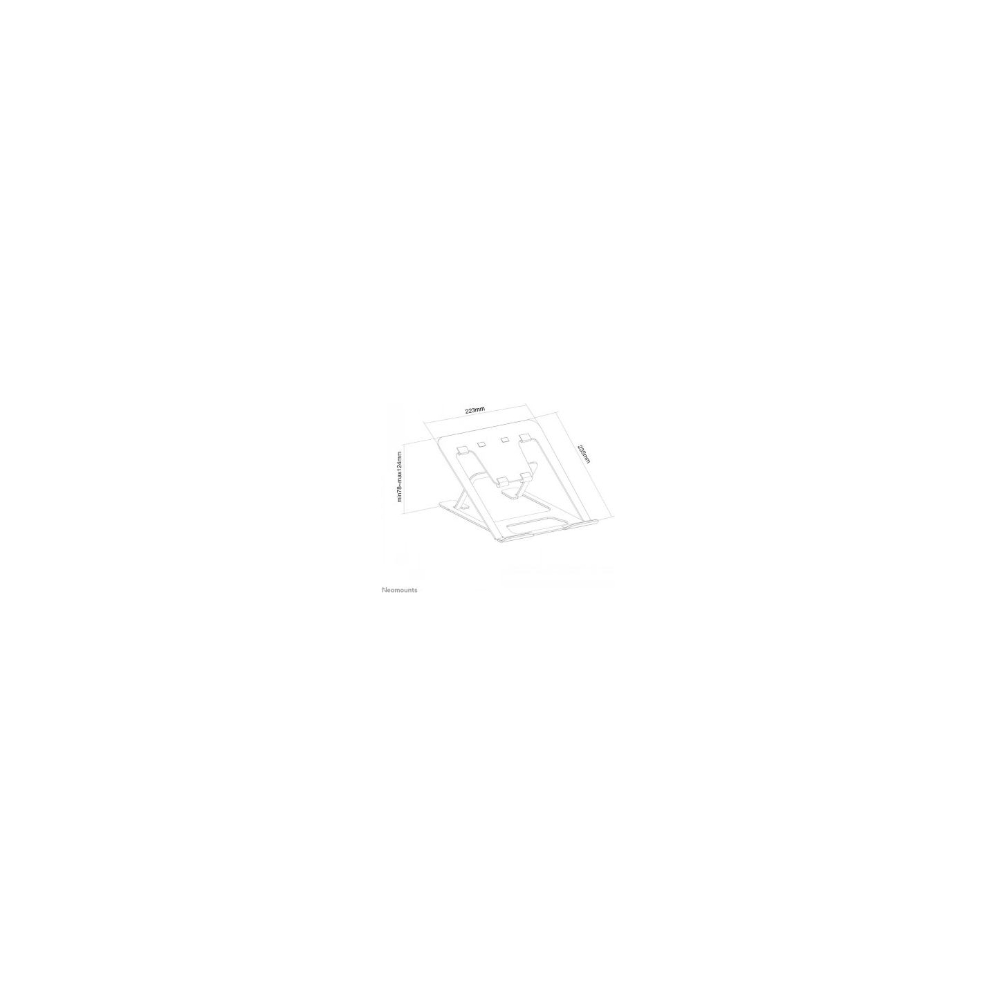 Neomounts NEWSTAR NOTEBOOK DESK STAND GREY (ERGONOMIC)