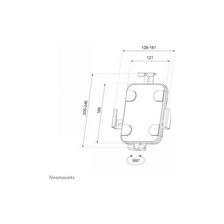 Neomounts BY NEWSTAR LOCKABLE UNIVERSAL WALL MOUNTABLE TABLET CASING FOR MOST TABLETS 7.9"-11"