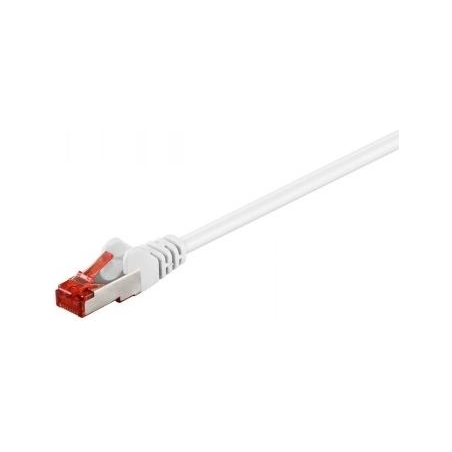 Goobay GB CAT6 VERKKOKAAPELI, S/FTP, VALKOINEN, 0.5M, LSZH