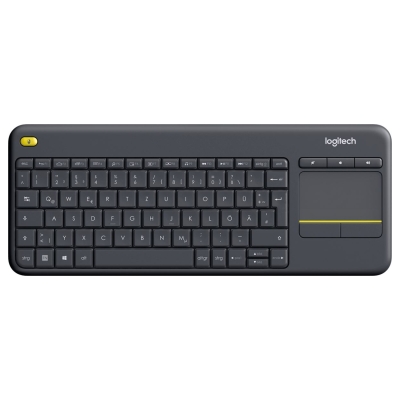 Logitech Wireless Touch Keyboard k400 plus black DE Layout / 920-007127