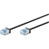 Goobay ULTRA-FLEX CAT6A VERKKOKAAPELI, 0.25M, U/FT, LSZH, SLIM, EXTRA-SHORT PLUGS, BLACK