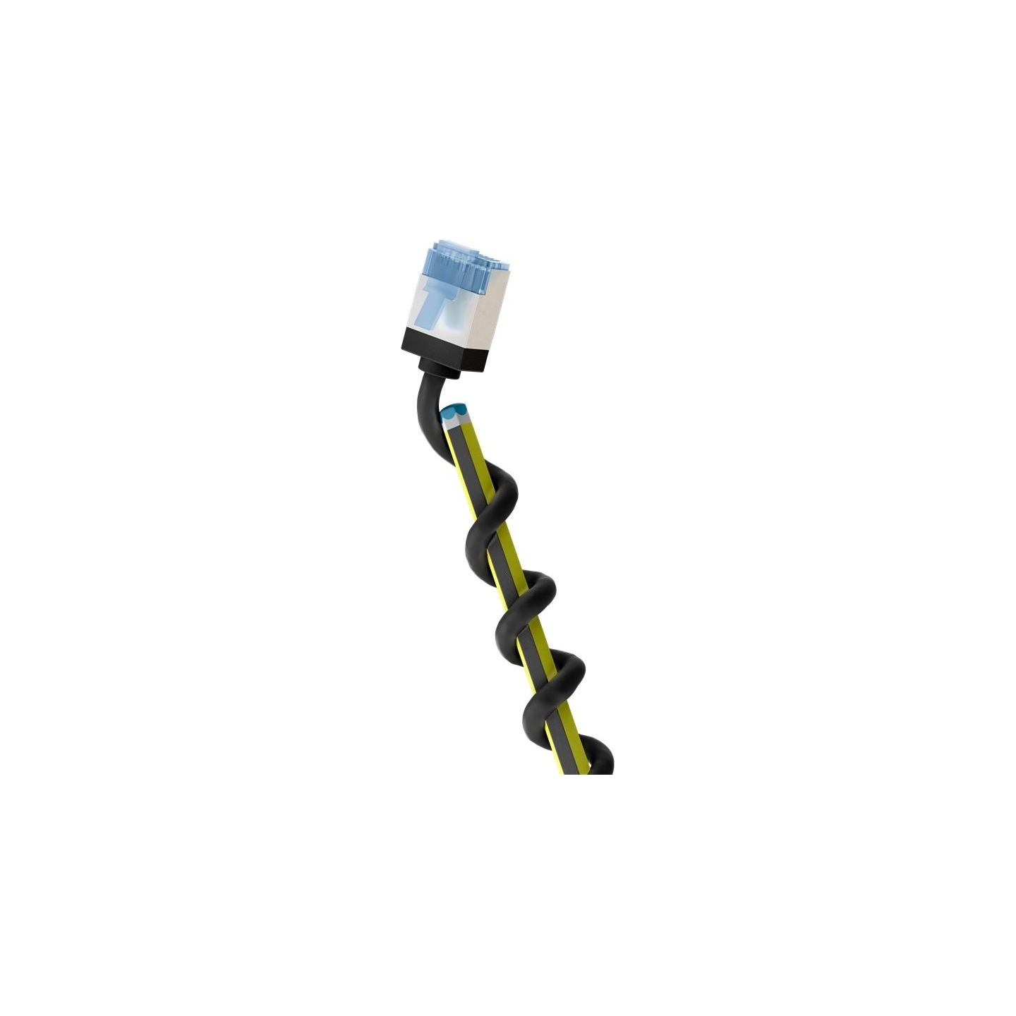 Goobay ULTRA-FLEX CAT6A VERKKOKAAPELI, 0.5M, U/FT, LSZH, SLIM, EXTRA-SHORT PLUGS, BLACK