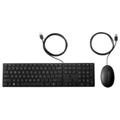 HP 320MK USB Wired Mouse Keyboard Combo, spill resistant – Black - EST / 9SR36UT#ARK