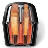Philips Viva Collection Toaster HD2637/90 Extra wide 2 slots toaster Built in bun warmer Black/Damaged package / HD2637/90?/PACK