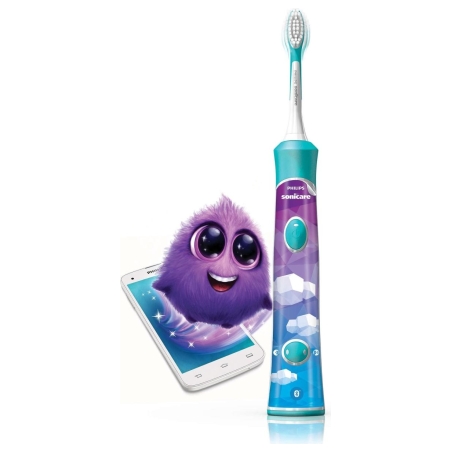 Philips Sonicare For Kids Sonic electric toothbrush HX6322/04 Built-in Bluetooth® Coaching App 2 brush heads 2 modes / HX6322/04