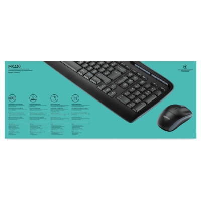 Logitech Mouse and keyboard set 920-003989 / MK330 Black / 920-003989