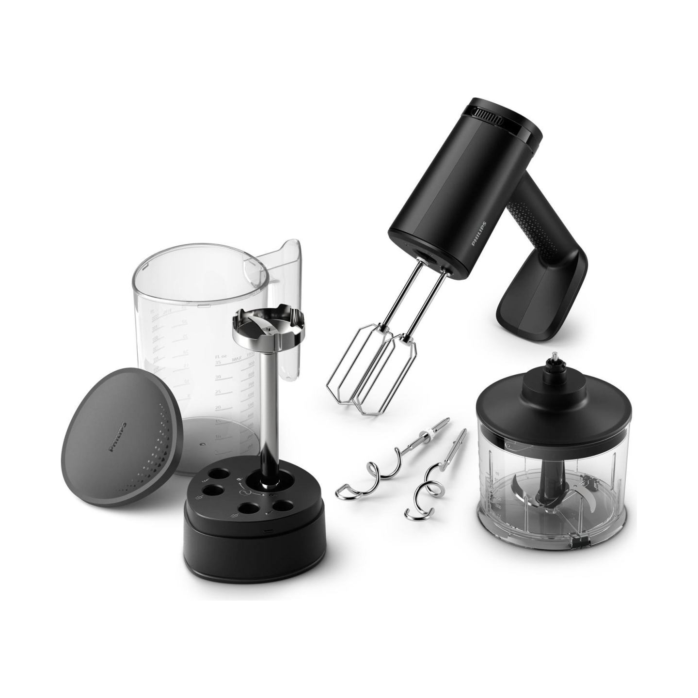 Philips Series 5000 hand mixer HR3781/20, 3-in-1, 5 Speed Settings, 500W, Black / HR3781/20