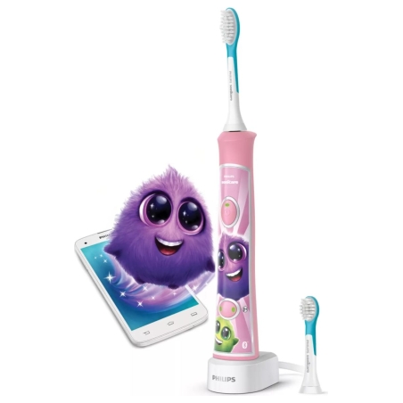 Philips Sonicare For Kids Sonic electric toothbrush HX6352/42 Built-in Bluetooth® Coaching App 2 brush heads & 10 stickers 2 mod